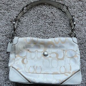 Coach Vintage Chelsea Optic Shoulder Bag- White